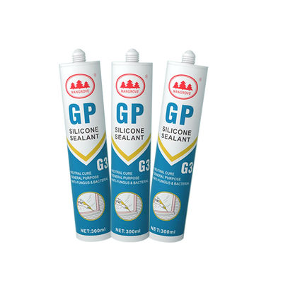 Waterproof Acetic Curing Adhesive Sealant White For Glass Bonding Sealing