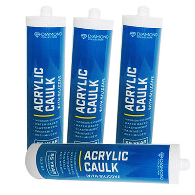 Yağmur geçirmez Akrilik Silikon Kaulk Akrilik Kaulking Sealant Pintable 280ml
