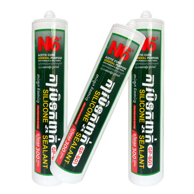 Beyaz Açık Su geçirmez Asetoksik Asit Silikon Sızdırıcı Banyo Camı Montajı